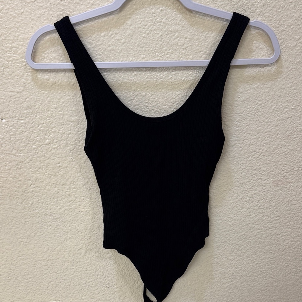 Wilfred Black Ribbed Bodysuit